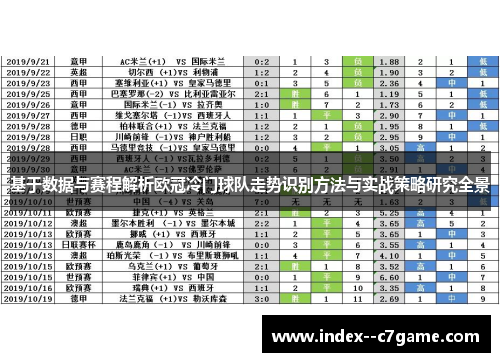 基于数据与赛程解析欧冠冷门球队走势识别方法与实战策略研究全景